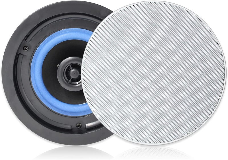 Herdio 4â€ HCS418 160 Watts 2 Way Flush Mount in Ceiling in Wall Passive Speakers Great for Bathroom, Kitchen,Living Room,Office(A Pair) - Image 1